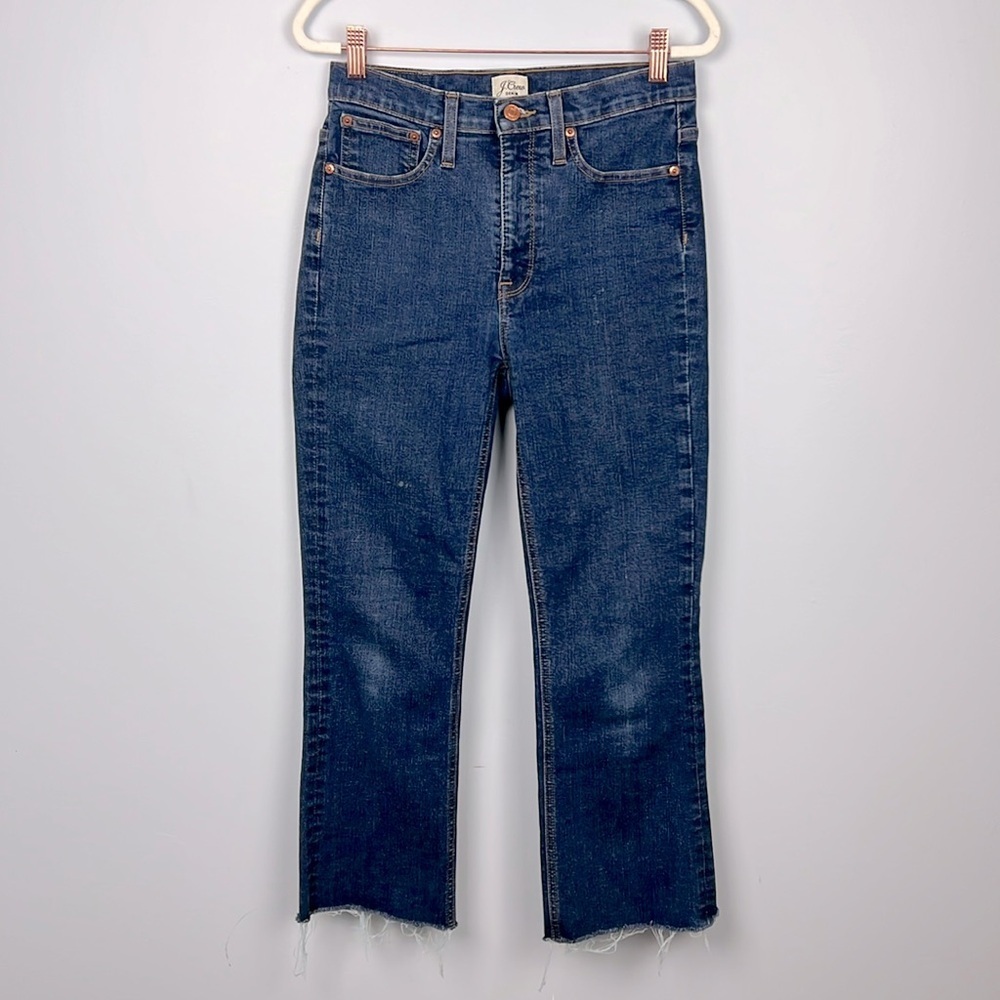 J Crew Billie Demi boot crop frayed hem size 27 women’s jeans